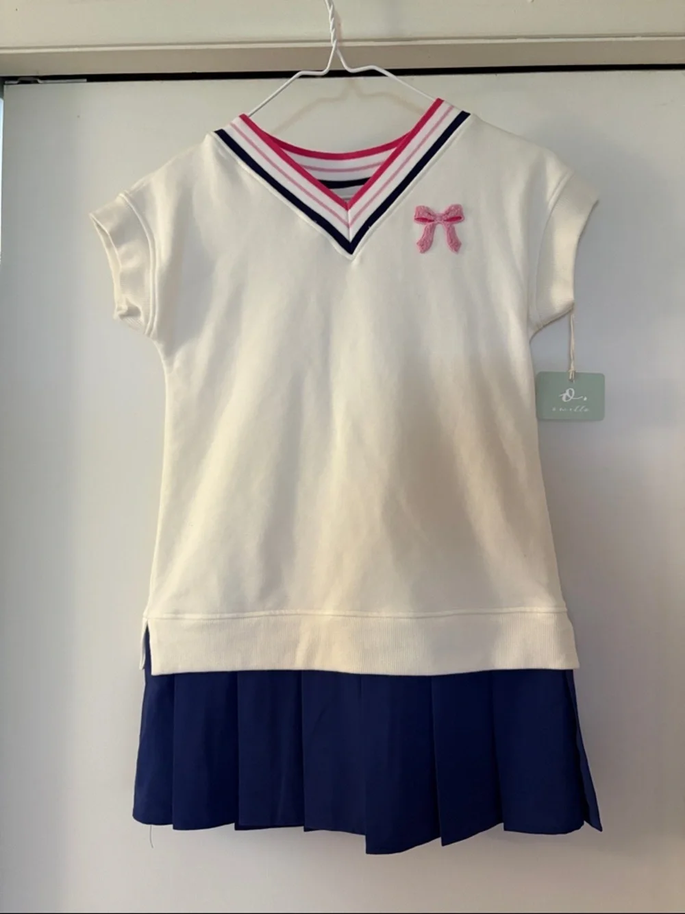 NWT-Small girls Preppy french-terry cloth  Breathable & lightweight tennis-dress